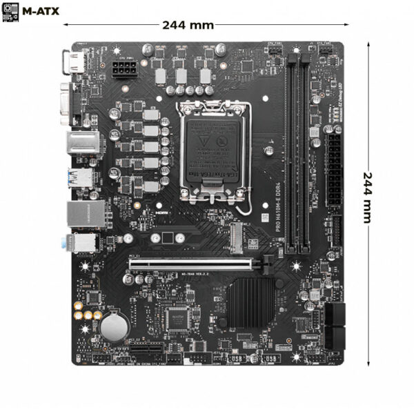 67833 mainboard msi pro h610m e ddr4 5