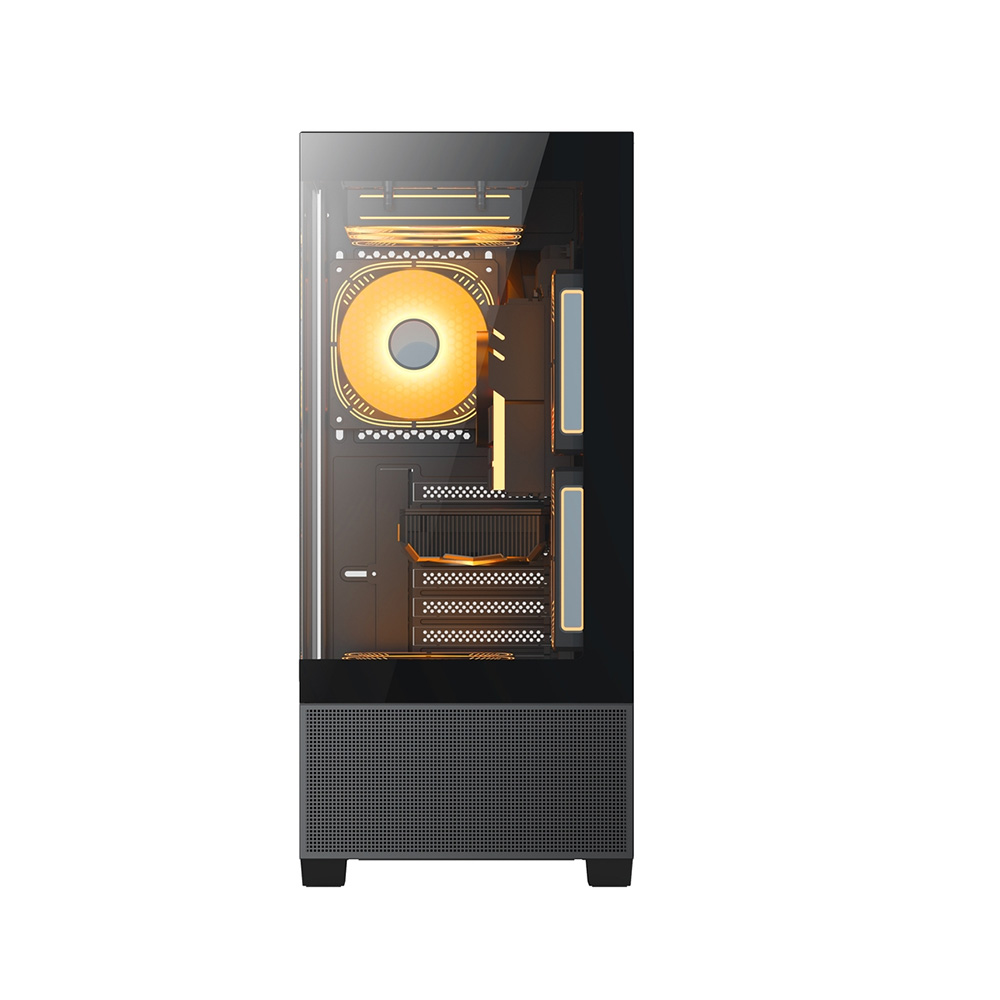 Vỏ Case KENOO ESPORT AK400 - Màu Đen (EATX, Case Bể Cá)